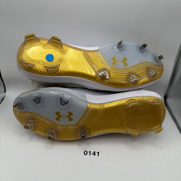 UNDER ARMOUR Men's 15 Harper 8 Low GT White Metallic Gold - Picture 7 of 9
